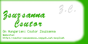 zsuzsanna csutor business card